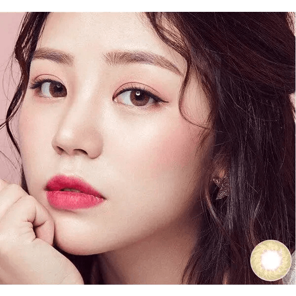 Olens Vogue Brown — model portrait showing the contact lens look