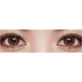 Olens W1 Brown — both eyes wearing the contact lenses