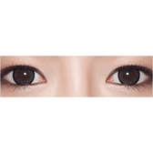 Olens W3 Gray — both eyes wearing the contact lenses