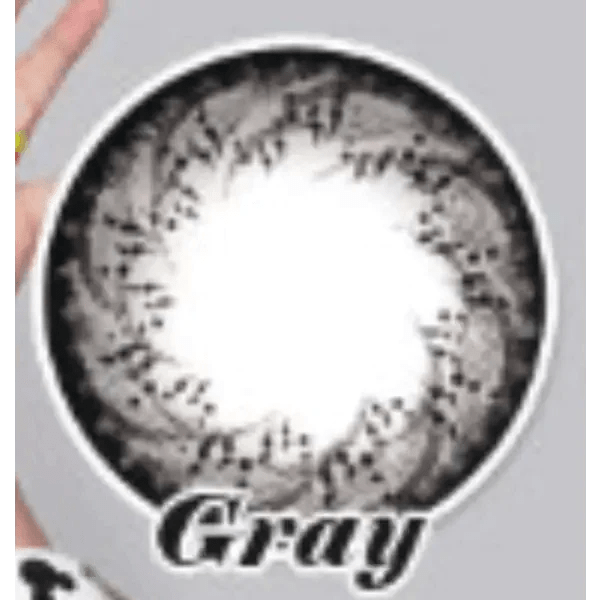 Olens W3 Gray colored contact lens, 13.4mm graphic diameter, Monthly wear