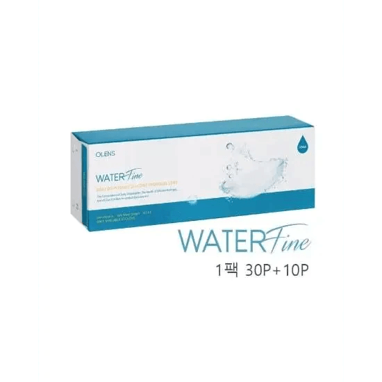 Olens Water Fine Clear (40p) colored contact lens, 13.1mm graphic diameter, Monthly wear