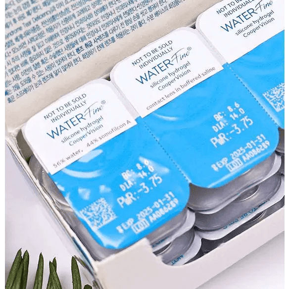 Olens Water Fine Clear (40p) colored contact lens, 13.1mm graphic diameter, Monthly wear
