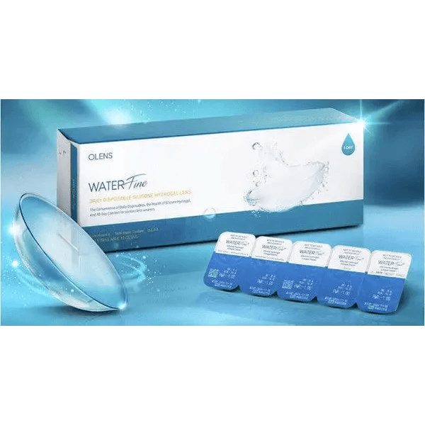 Olens Water Fine Clear (40p) colored contact lens, 13.1mm graphic diameter, Monthly wear