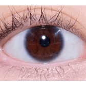 Olens Water Fine Clear (40p) — single-eye close-up showing the contact lens appearance