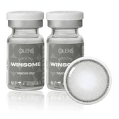 Olens Winsome Gray colored contact lens, 12.8mm graphic diameter, 3-6 Months wear