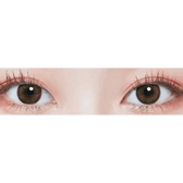LensTown Olly 2 Brown — both eyes wearing the contact lenses