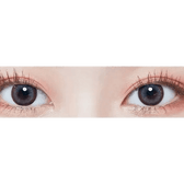 LensTown Olly 2 Gray — both eyes wearing the contact lenses