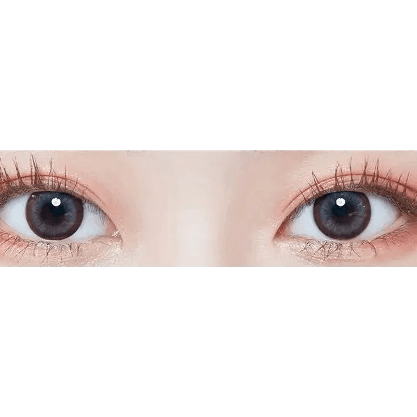 LensTown Olly 2 Gray — both eyes wearing the contact lenses