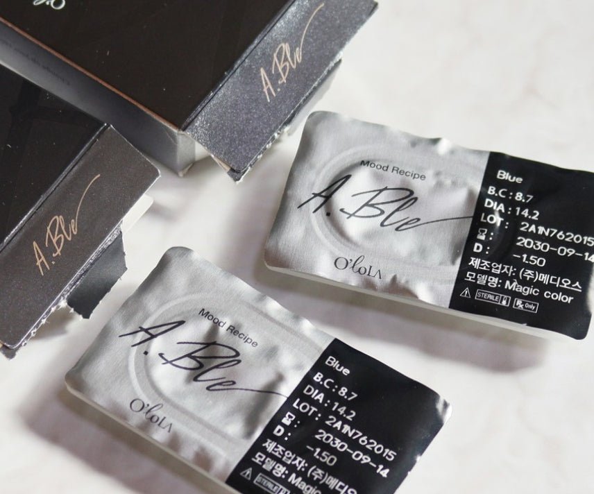 Olola A.ble Blue — monthly colored contact lenses, 13.2mm graphic diameter