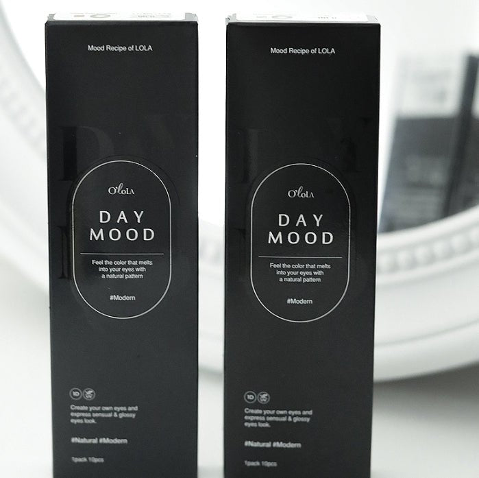 Olola Daymood Gray (10p) colored contact lens, 13.1mm graphic diameter, Daily wear