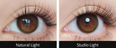 Olola Daymood Brown colored contact lens, 13.3mm graphic diameter, 3-6 Months wear