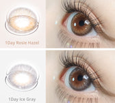 Olola Dazzling Ice Gray (10p) colored contact lens, 13.1mm graphic diameter, Daily wear