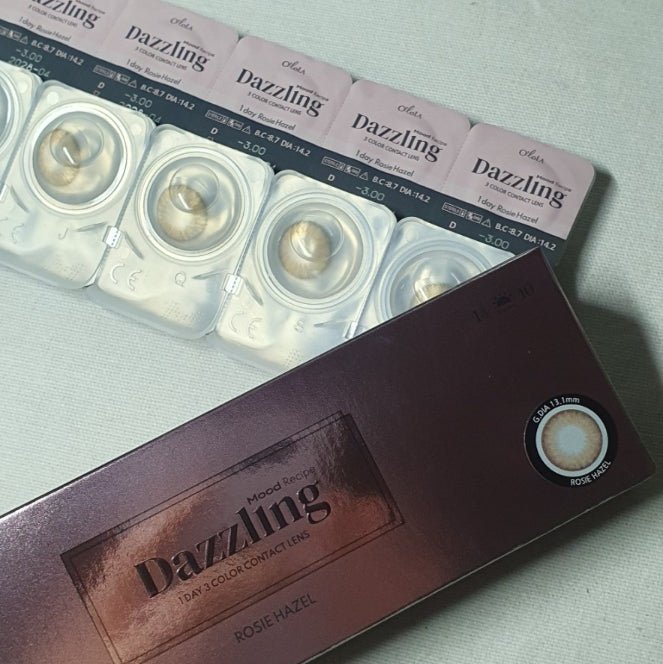 Olola Dazzling Rosie Hazel (10p) colored contact lens, 13.1mm graphic diameter, Daily wear