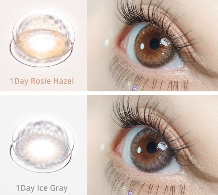 Olola Dazzling Rosie Hazel (10p) colored contact lens, 13.1mm graphic diameter, Daily wear