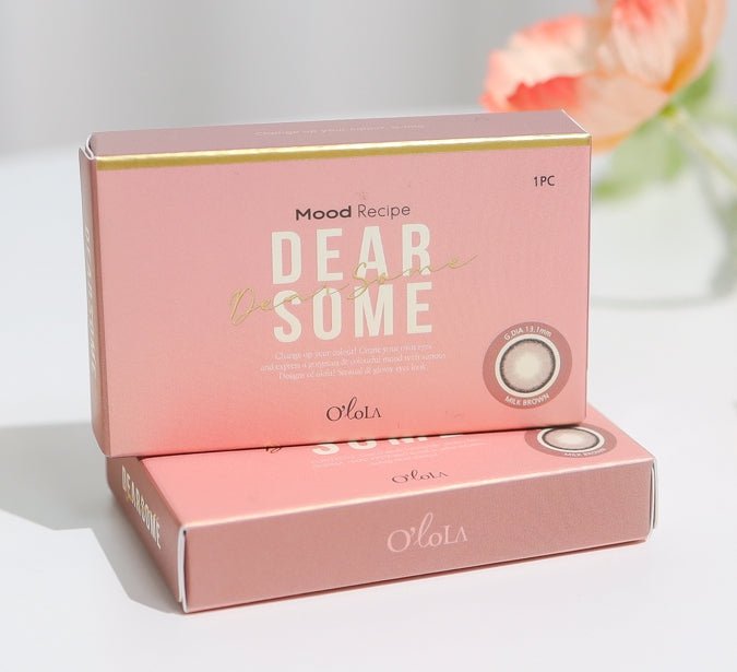 Olola Dearsome Milk Brown — monthly colored contact lenses, 13.1mm graphic diameter