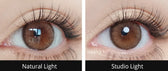 Olola Dearsome Milk Brown — monthly colored contact lenses, 13.1mm graphic diameter