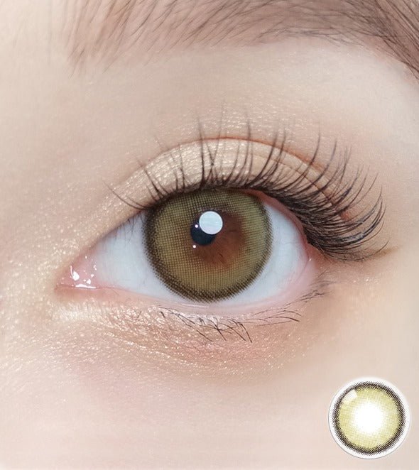 Olola Dearsome Olive Green — monthly colored contact lenses, 13.1mm graphic diameter