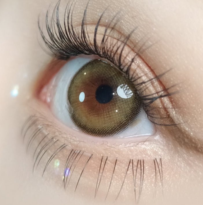 Olola Dearsome Olive Green — monthly colored contact lenses, 13.1mm graphic diameter