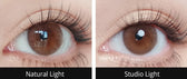 Olola Mellows Cotton Brown colored contact lens, 12.8mm graphic diameter, 3-6 Months wear