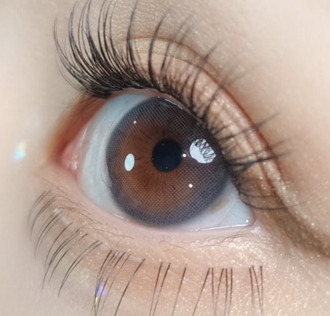 Olola Mellows Mystic Gray — monthly colored contact lenses, 12.8mm graphic diameter