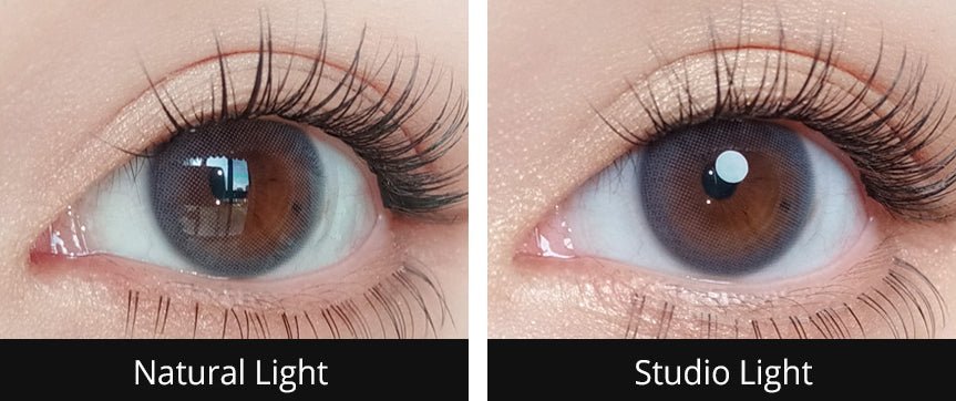 Olola Mellows Mystic Gray — monthly colored contact lenses, 12.8mm graphic diameter