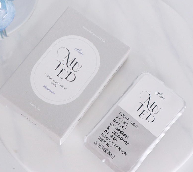 Olola Muted Gray — monthly colored contact lenses, 13.5mm graphic diameter