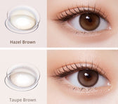 Olola Purity Shine Hazel Brown (10p) colored contact lens, 13.1mm graphic diameter, Daily wear