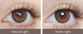 Olola Purity Shine Taupe Brown (10p) colored contact lens, 13.1mm graphic diameter, Daily wear
