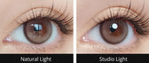 Olola Purity Shine Mauve Choco — monthly colored contact lenses, 13.2mm graphic diameter
