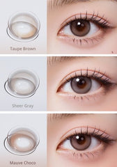 Olola Purity Shine Sheer Gray — monthly colored contact lenses, 13.2mm graphic diameter