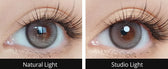 Olola Purity Shine Sheer Gray — monthly colored contact lenses, 13.2mm graphic diameter