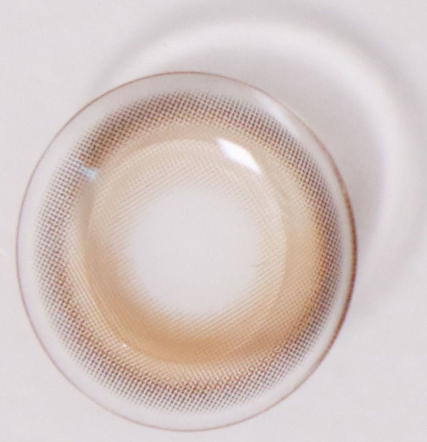 Olola Purity Shine Taupe Brown colored contact lens, 13.2mm graphic diameter, 3-6 Months wear