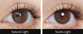 Olola Swany Pure Choco — monthly colored contact lenses, 13.3mm graphic diameter