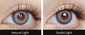 Olola Torrid Love Beige — monthly colored contact lenses, 13.3mm graphic diameter