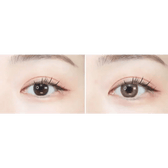 LensVery Photogenic Cream Beige (10p) — both eyes wearing the contact lenses