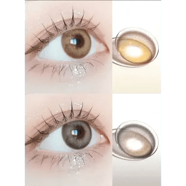 LensVery Photogenic Taupe Gray (10p) — contact lens appearance comparison