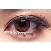 Olens Pi 2 Brown — single-eye close-up showing the contact lens appearance