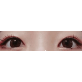 Olens Pi 2 Brown — both eyes wearing the contact lenses