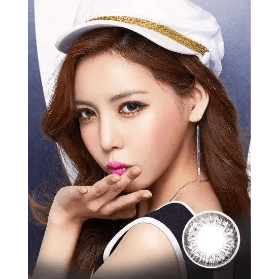 Olens Pi 2 Gray colored contact lens, 13.5mm graphic diameter, Monthly wear
