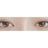LensRang Planet 1Day Space Brown (5p) — both eyes wearing the contact lenses