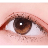 LensRang Planet 1Day Space Brown (5p) — single-eye close-up showing the contact lens appearance