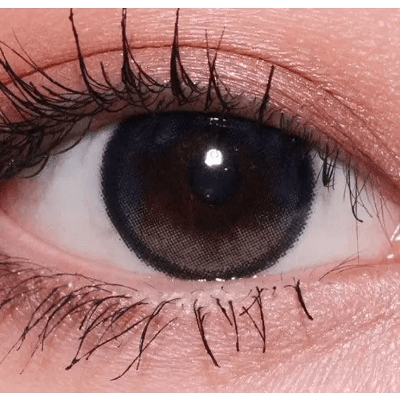 LensRang Planet 1Day Space Gray (5p) — single-eye close-up showing the contact lens appearance