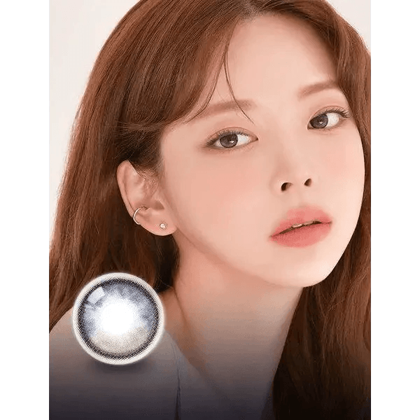 LensRang Planet 1Day Space Gray (5p) — model portrait showing the contact lens look