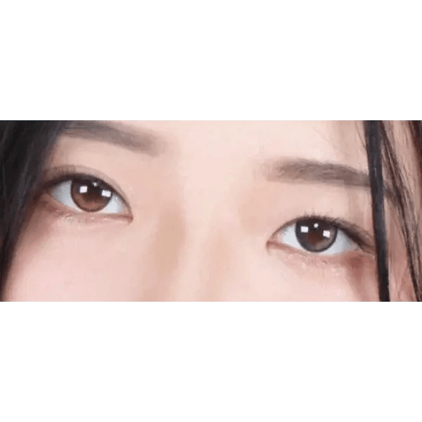 LensRang Planet Space Gray — both eyes wearing the contact lenses