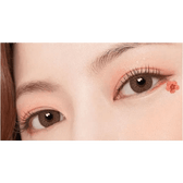 Olens Plie Brown — both eyes wearing the contact lenses