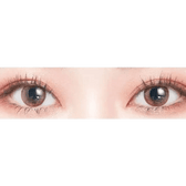 LensTown Pocopong Brown — both eyes wearing the contact lenses