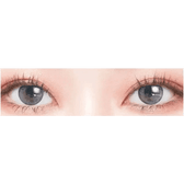 LensTown Pocopong Gray — both eyes wearing the contact lenses