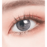 LensTown Pocopong Gray — single-eye close-up showing the contact lens appearance