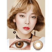 LensVery Poing Brown — model portrait showing the contact lens look