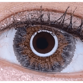 LensVery Poing Gray — single-eye close-up showing the contact lens appearance
